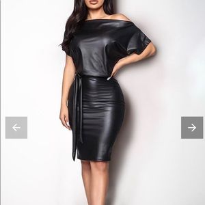 XL Fashionova PU Bodycon Dress